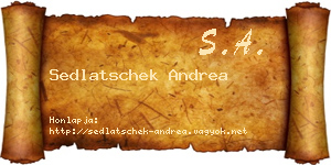 Sedlatschek Andrea névjegykártya